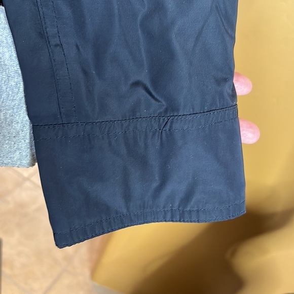 Michael Kors Trench Coat Navy Blue with Purple Lining & Gold Hardware Size Small - Picture 9 of 15